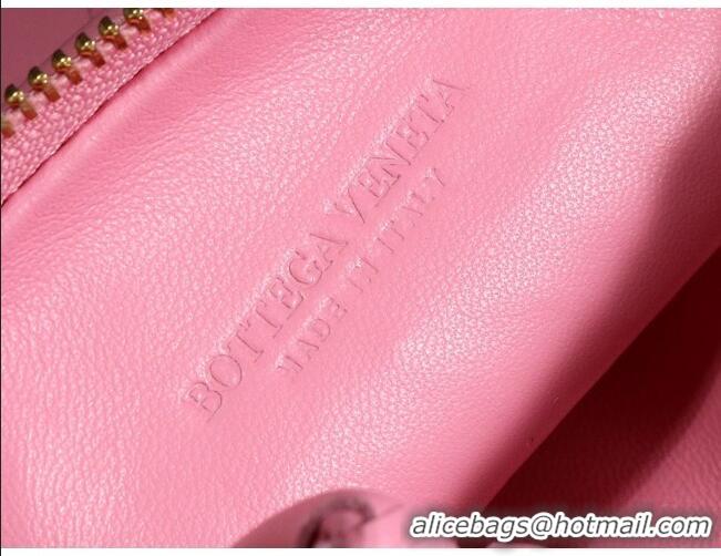 Low Cost Bottega Veneta Mini Jodie Hobo Bag in Intrecciato Lambskin 651876 Light Pink 2023