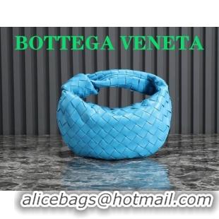 Big Discount Bottega Veneta Mini Jodie Hobo Bag in Intrecciato Lambskin 651876 Blue 2023