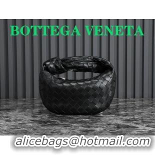 Buy Discount Bottega Veneta Mini Jodie Hobo Bag in Intrecciato Lambskin 651876 Black/Silver 2023