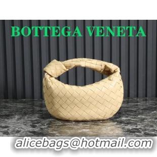 Hot Sell Cheap Bottega Veneta Mini Jodie Hobo Bag in Intrecciato Lambskin Porridge 651876 Yellow 2023