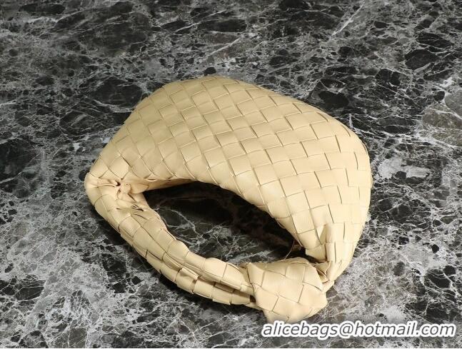 Hot Sell Cheap Bottega Veneta Mini Jodie Hobo Bag in Intrecciato Lambskin Porridge 651876 Yellow 2023