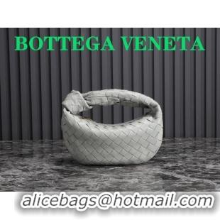 Popular Style Bottega Veneta Mini Jodie Hobo Bag in Intrecciato Lambskin 651876 Light Grey 2023