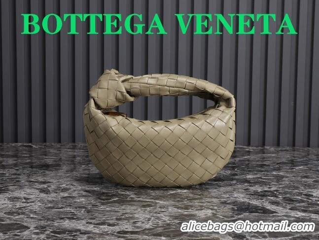 Cheap Price Bottega Veneta Mini Jodie Hobo Bag in Intrecciato Lambskin 651876 Grey 2023