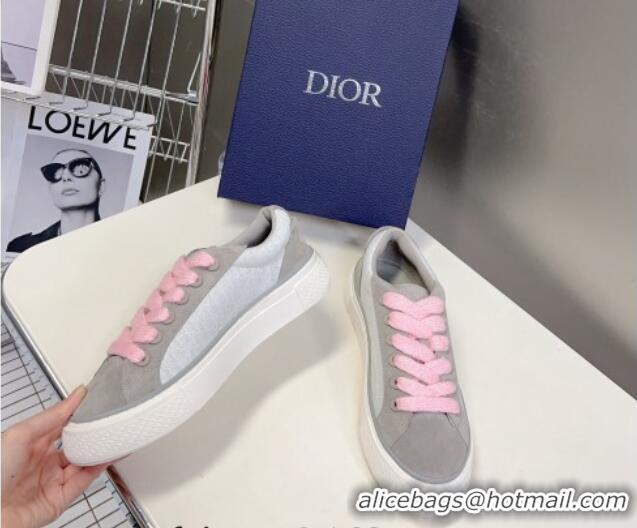 Top Design Dior B33 Low-top Sneakers in Oblique Jacquard and Suede Grey/White 926004