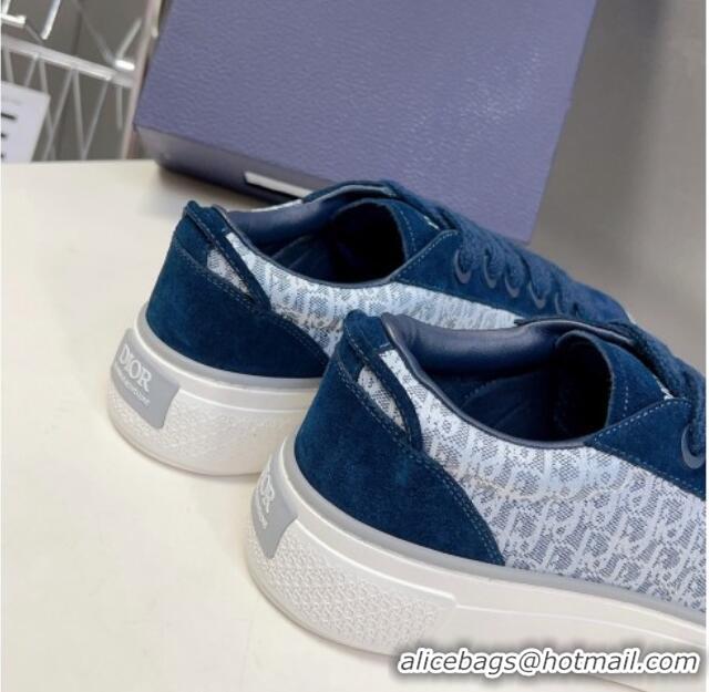 Popular Style Dior B33 Low-top Sneakers in Oblique Jacquard and Suede Navy Blue 926005