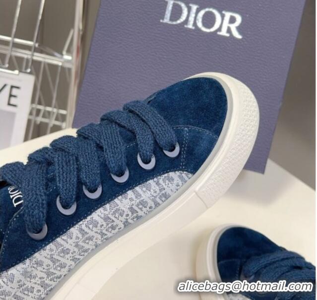 Popular Style Dior B33 Low-top Sneakers in Oblique Jacquard and Suede Navy Blue 926005