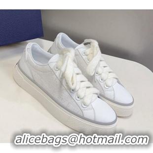 Pretty Style Dior B33 Low-top Sneakers in Oblique Jacquard and Smooth Calfskin White 926008