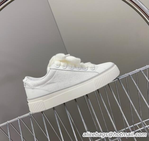 Pretty Style Dior B33 Low-top Sneakers in Oblique Jacquard and Smooth Calfskin White 926008