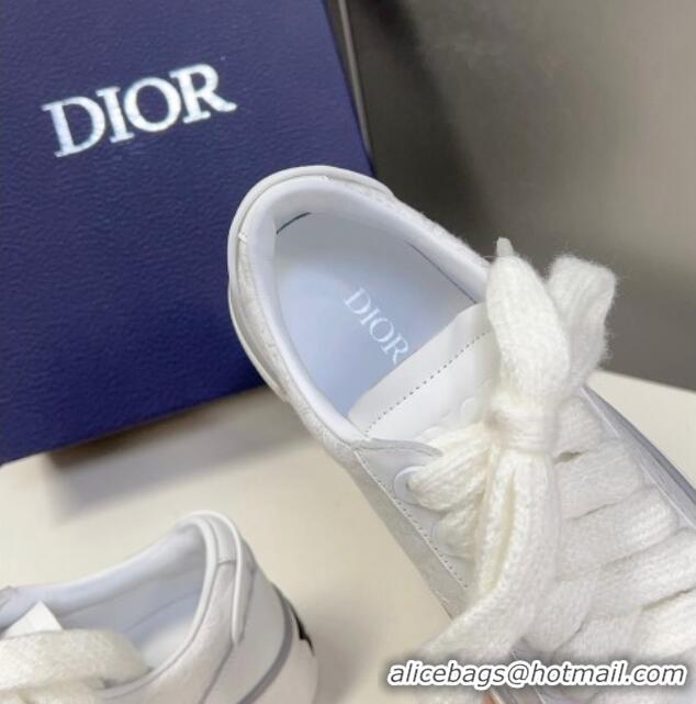 Pretty Style Dior B33 Low-top Sneakers in Oblique Jacquard and Smooth Calfskin White 926008