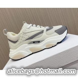 Low Price Dior B22 Sneakers in Mesh and Smooth Calfskin White/Dark Grey 11084