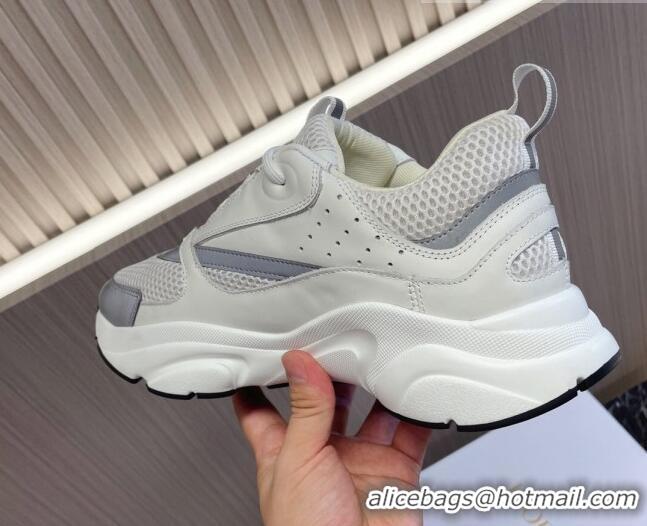 Low Price Dior B22 Sneakers in Mesh and Smooth Calfskin White/Dark Grey 11084