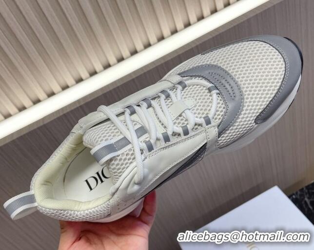 Low Price Dior B22 Sneakers in Mesh and Smooth Calfskin White/Dark Grey 11084