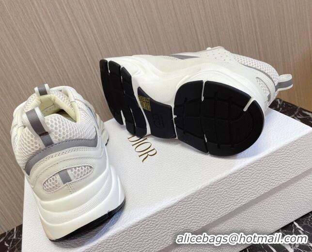 Low Price Dior B22 Sneakers in Mesh and Smooth Calfskin White/Dark Grey 11084