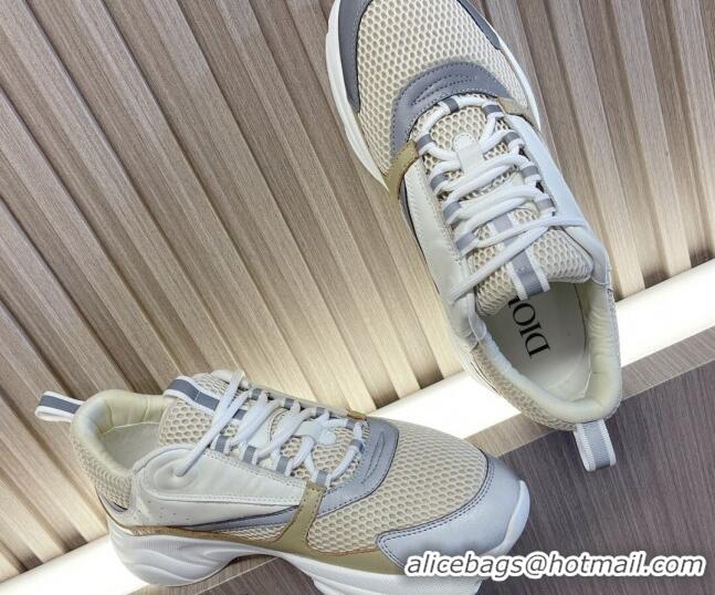 Charming Dior B22 Sneakers in Mesh and Smooth Calfskin White/Beige 1011085