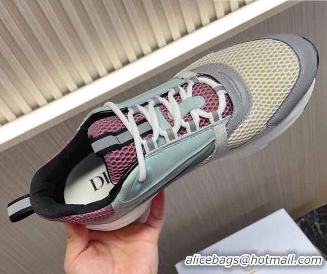 Low Cost Dior B22 Sneakers in Mesh and Smooth Calfskin Light Blue 011086