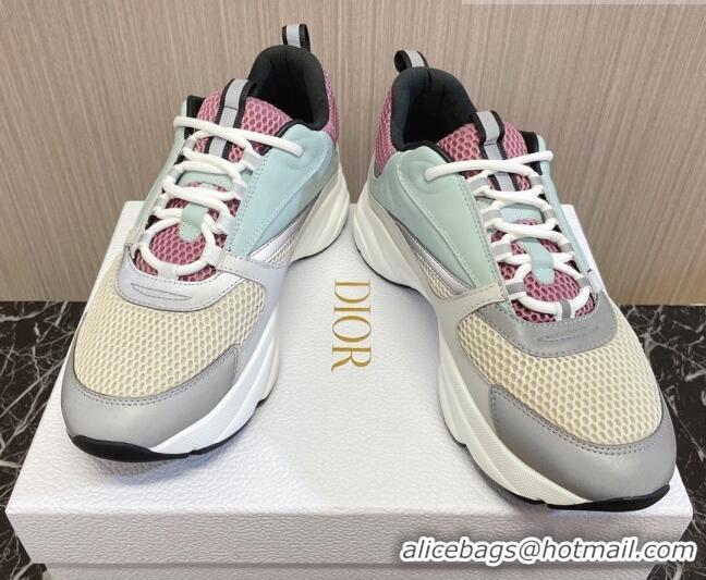 Low Cost Dior B22 Sneakers in Mesh and Smooth Calfskin Light Blue 011086