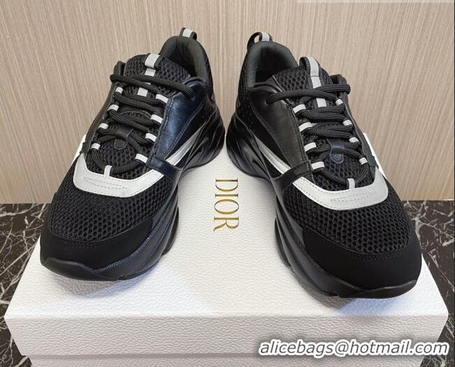 Trendy Design Dior B22 Sneakers in Mesh and Smooth Calfskin Black 1011089