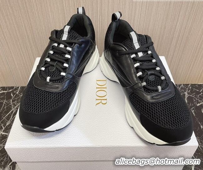 Cheap Price Dior B22 Sneakers in Mesh and Smooth Calfskin Black/White 011090