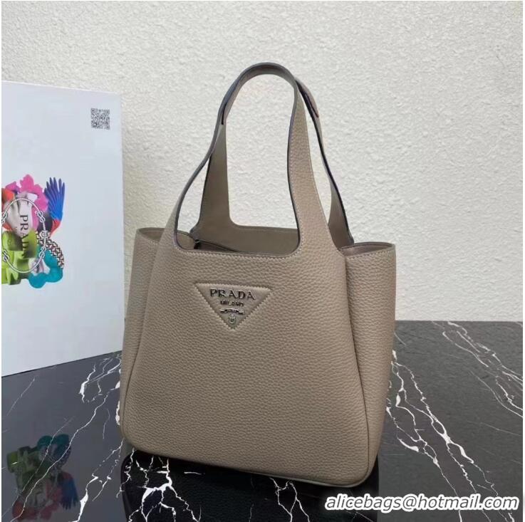 Famous Brand Prada Flou Leather Tote Bag 1BG335 Grey