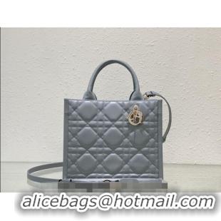 Traditional Specials Dior Small Tote Bag in Grey Cannage Calfskin DR111501