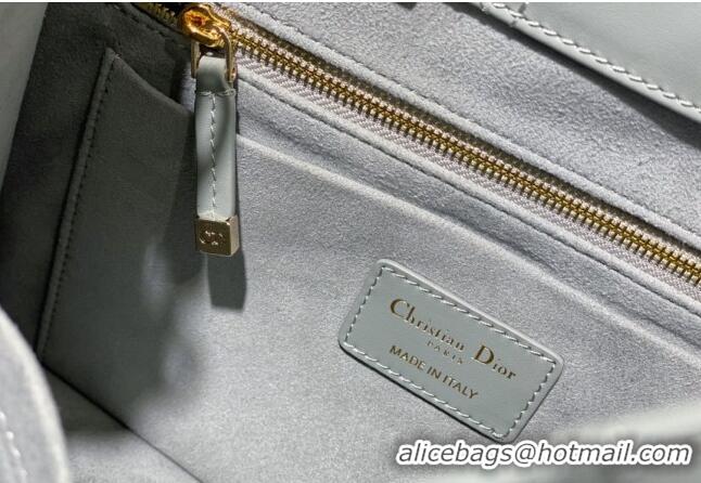 Traditional Specials Dior Small Tote Bag in Grey Cannage Calfskin DR111501