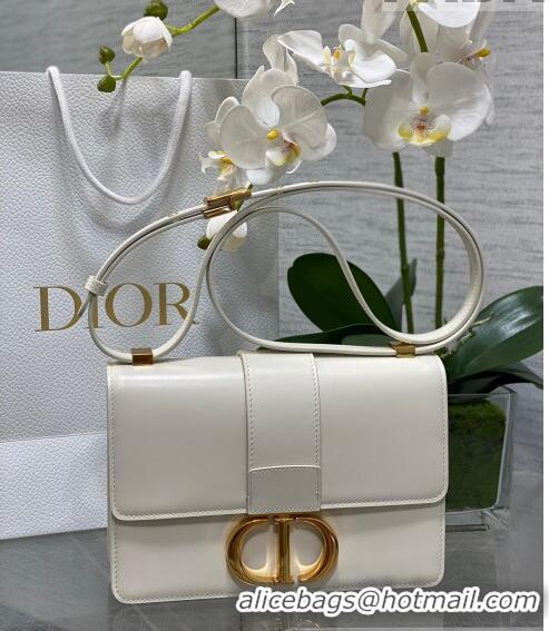 Good Taste Dior 30 Montaigne Bag in Box Calfskin DR111502 White 2023