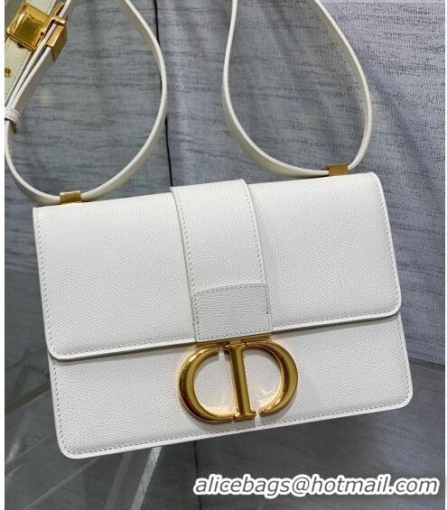 Good Looking Dior 30 Montaigne Bag in Grained Calfskin DR111502 White 2023