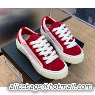 Hot Style Dior B33 Low-top Sneakers in Fabric and Suede Light Pink/Red 103092