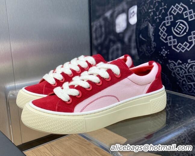 Hot Style Dior B33 Low-top Sneakers in Fabric and Suede Light Pink/Red 103092