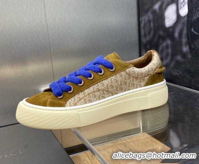 Pretty Style Dior B33 Low-top Sneakers in Oblique Jacquard and Suede Beige/Brown 103094