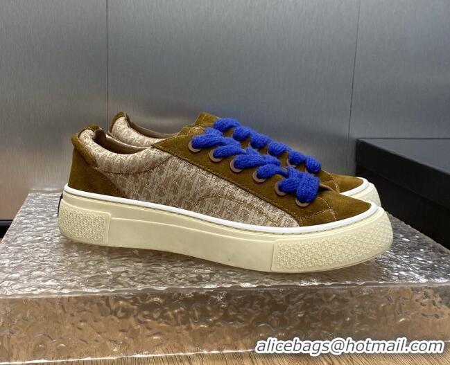 Pretty Style Dior B33 Low-top Sneakers in Oblique Jacquard and Suede Beige/Brown 103094