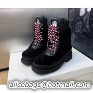 Affordable Price Dior D-Hike Ankle Boots in Wool and Calfskin Black 103105