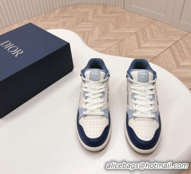 Low Price Dior B57 Mid-Top Sneakers in Smooth Calfskin Navy Blue 106110