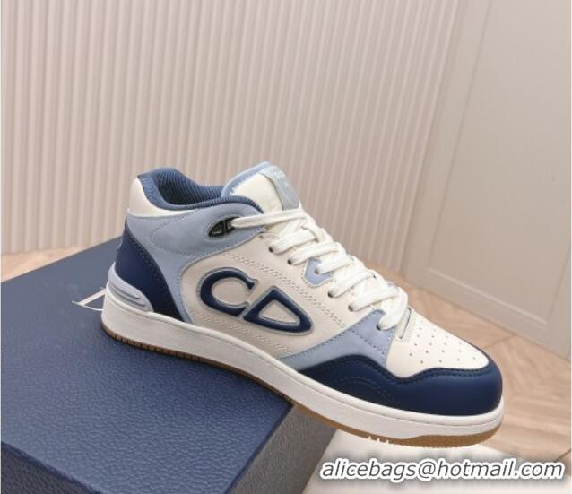 Low Price Dior B57 Mid-Top Sneakers in Smooth Calfskin Navy Blue 106110