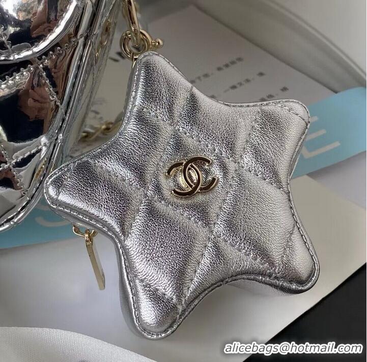 Super Quality Chanel 24C Original Leather Star Backpack Bag AS4649 Silver