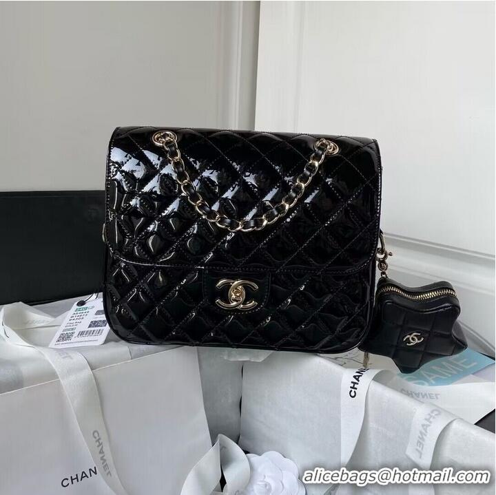 Top Quality Chanel 24C Original Leather Star Backpack Bag AS4649 Black