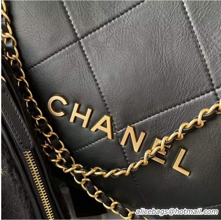 Promotional CHANEL 22 HANDBAG Sheepskin & Gold-Tone Metal AS3260 Black