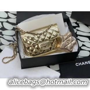 New Style Chanel Mini Flap Bag & Star Coin Bag AS4646 Gold