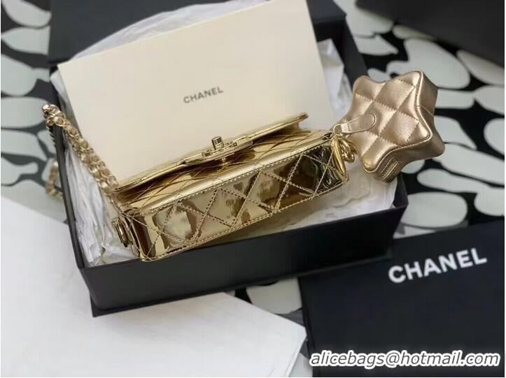 New Style Chanel Mini Flap Bag & Star Coin Bag AS4646 Gold