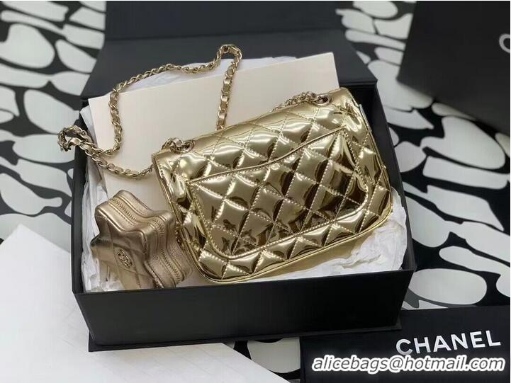 New Style Chanel Mini Flap Bag & Star Coin Bag AS4646 Gold