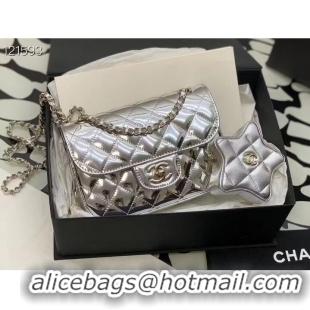 Promotional Chanel Mini Flap Bag & Star Coin Bag AS4646 Silver