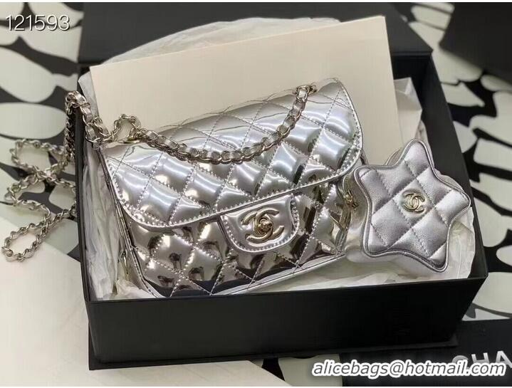 Promotional Chanel Mini Flap Bag & Star Coin Bag AS4646 Silver