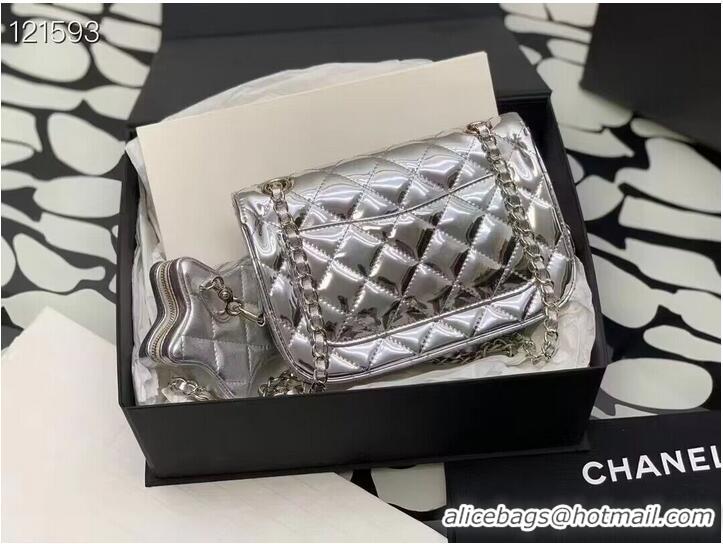 Promotional Chanel Mini Flap Bag & Star Coin Bag AS4646 Silver