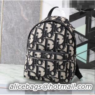 Promotional Dior Rider Backpack Bag in Beige and Black Maxi Dior Oblique Jacquard CD9056