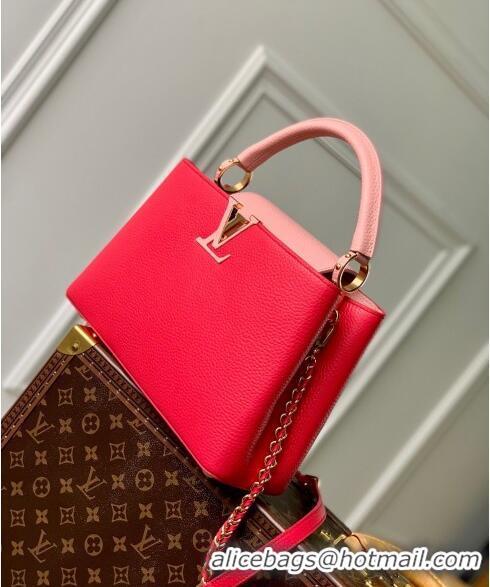 Grade Design Louis Vuitton Capucines MM Bag in Taurillon Leather M21689 Rose/Pink