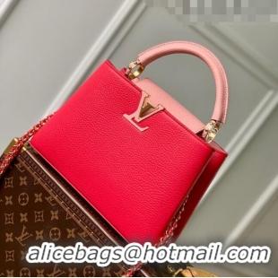 Best Price Louis Vuitton Capucines BB Bag in Taurillon Leather M21689 Rose/Pink