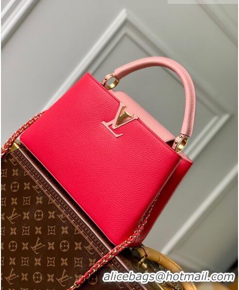 Best Price Louis Vuitton Capucines BB Bag in Taurillon Leather M21689 Rose/Pink