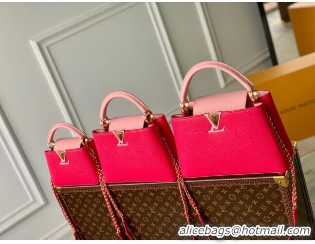 Best Price Louis Vuitton Capucines BB Bag in Taurillon Leather M21689 Rose/Pink