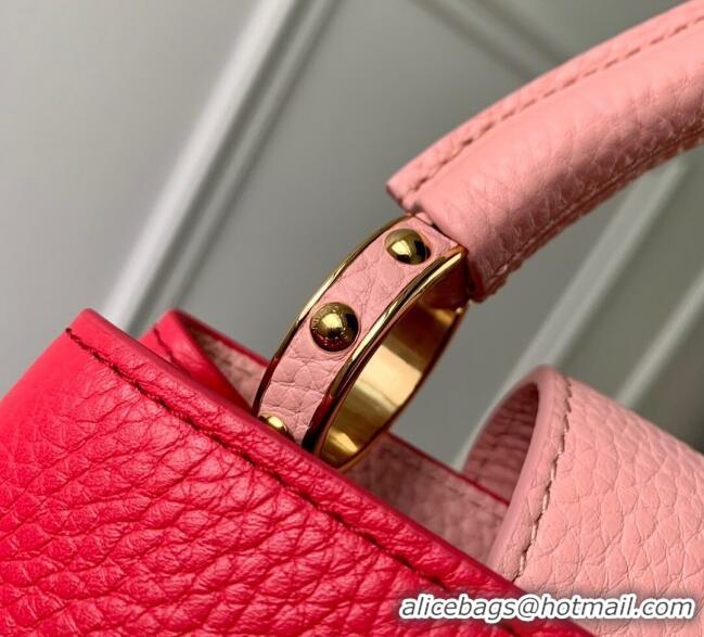 Best Price Louis Vuitton Capucines BB Bag in Taurillon Leather M21689 Rose/Pink