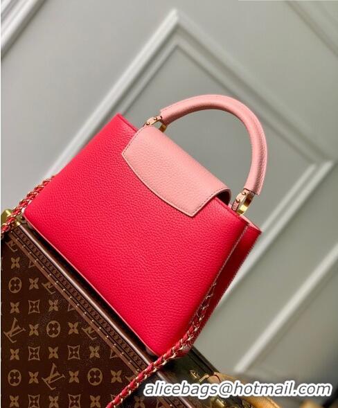 Best Price Louis Vuitton Capucines BB Bag in Taurillon Leather M21689 Rose/Pink